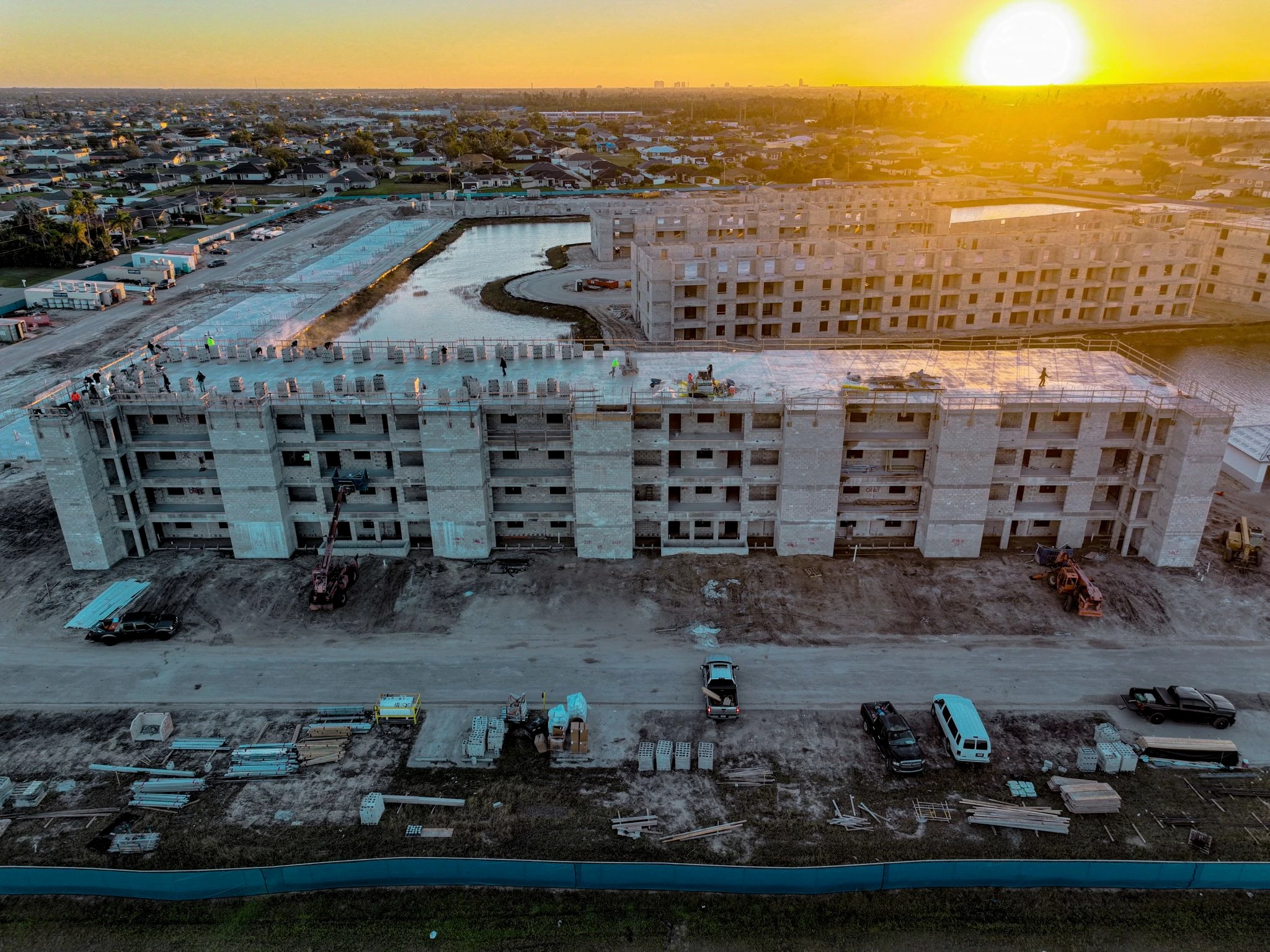 Siesta Lakes residential development under construction in Cape Coral, Florida