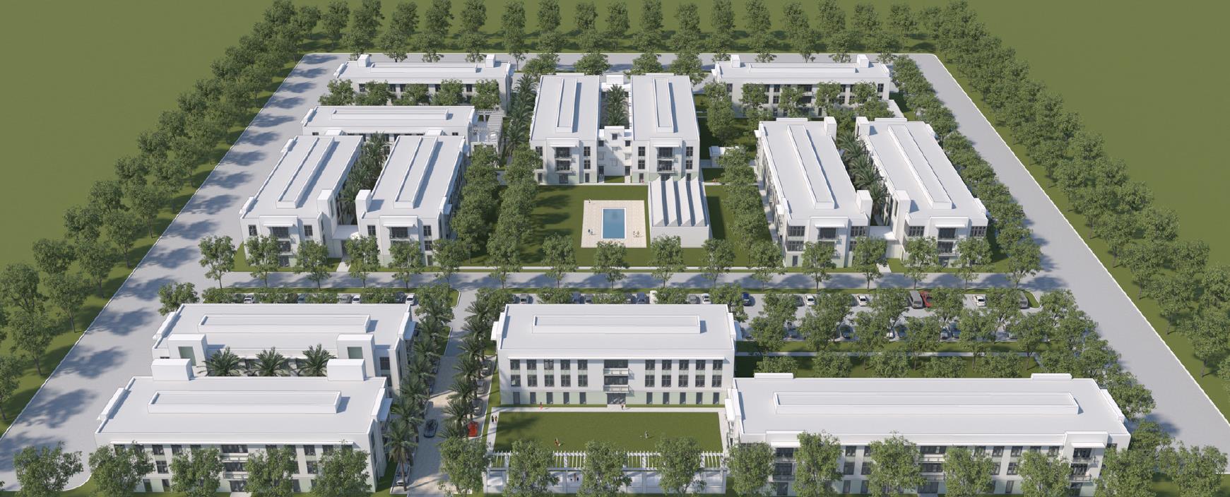 Rendering of Westgate Gardens mixed-use residential development in West Palm Beach, Florida